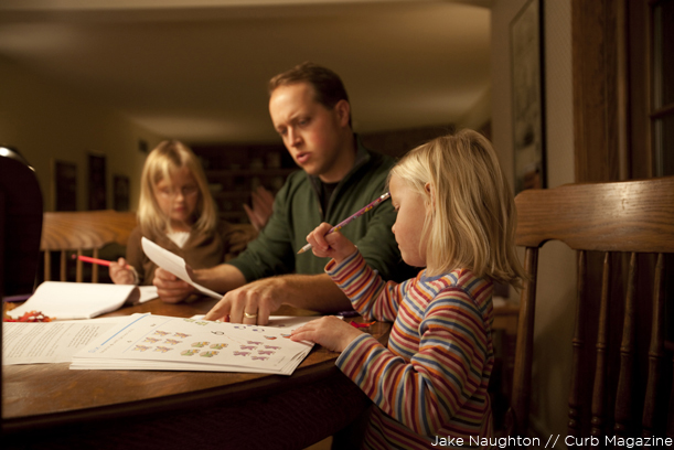 “It’s a blessing to share time at home with the kids, and I’m grateful to be home," stay-at-home dad Tom Yager says. "I think fatherhood is a great way for character and development.”